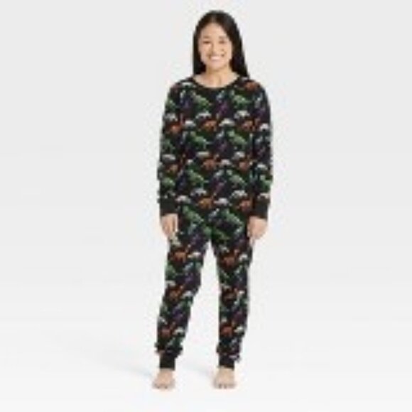Womens Halloween Hyde & Eek Dino Pajama Set - Picture 1 of 7